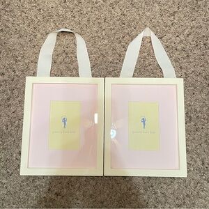 Pottery Barn Kids Gallery Picture Frame Ribbon Hang White, Pink Mat 5X7 8x10